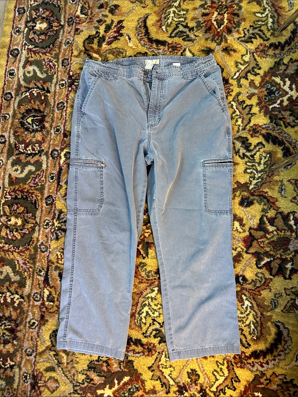 Faded Blue Cargo Pants SZ leg